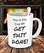 Famiworths15 oz Large Funny Coffee Mug: My Cup Of Get Shit Done Unique Ceramic Novelty Gag Gift for Men & Women Who Love Tea Mugs & Coffee Cups