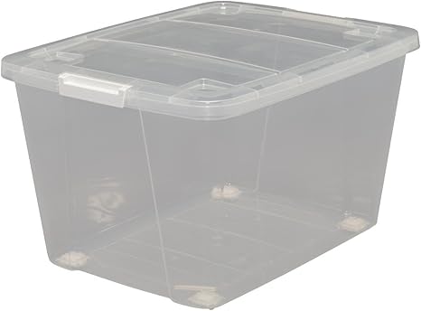 Amazon アイリスオーヤマ 収納 キャリーストッカー 幅40 奥行53 高さ31cm 日本製 クリア ホワイト 530 収納ケース ボックス オンライン通販