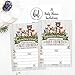 Hadley Designs 25 Cute Rustic Woodland Animals Invitations, Printed Fill In The Blank Invites Baby Gender, Neutral Adventure Coed Deer Bear Fox Themed Party Card, Paper Adventure for Baby Shower