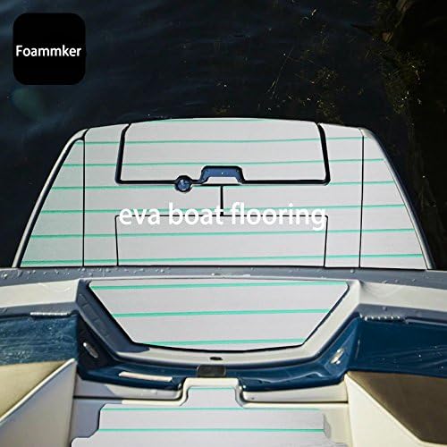 Foammaker Self Adhesive EVA Foam Teak Sheet Boat Yacht Synthetic Decking 35.4” x 94.5“ Marine Floor Mat
