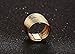 MEALGUET Gold Plated Stainless Steel 10 Multi Plain Bands Interlocked Stacked Ring for Women, Wide Statement Rings
