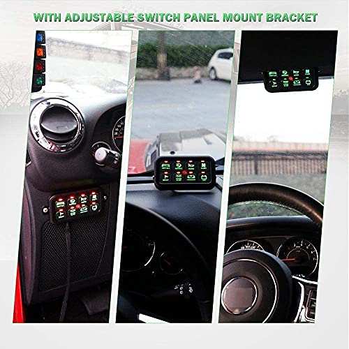 Partol 8 Gang Switch Panel LED On-Off Control Panel Switch Universal ...