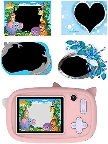 QCHEA Multifunctional Childrens Camera 26MP Dual Lens 2 4 Inch IPS Display Digital Video Camera filterCreative Photo FrameFlashWith 32G Memory Card Color B