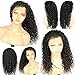 EAYON HAIR 360 Lace Frontal Wigs for Black Women Pre Plucked Brazilian Remy Full Frontal Curly Human Hair Wigs with Baby Hair 150 density 18inch Natural Color