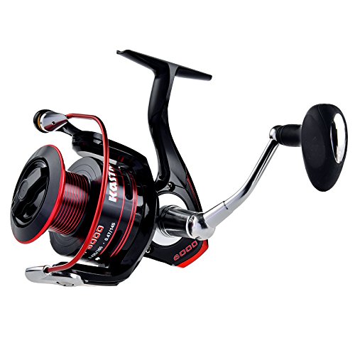 KastKing Sharky II Fishing Reel - Smooth Spinning Reel - 41.5 Lb Carbon Fiber Max Drag - 10+1 Superior Ball Bearings – Brass Gears - Top Quality at An Affordable Price!