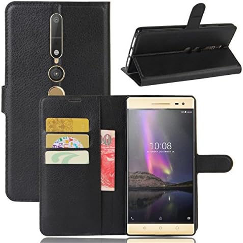 Lenovo Phab 2 Pro Case,Gift_Source [Credit Card Slot] [Magnetic buckle] Premium PU Leather Folio Flip Wallet Cases Foldable Cover and Kickstand Feature for Lenovo Phab2 Pro [Black]