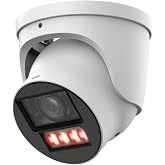 EmpireTech Smart IR and Warm Dual Lights 4MP 1/1.8" CMOS Turret IP Camera 2.7mm-12mm Motorized vari-foca Lens,Two-Way Talk,IVS,IPC-T54PRO-ZE (White)