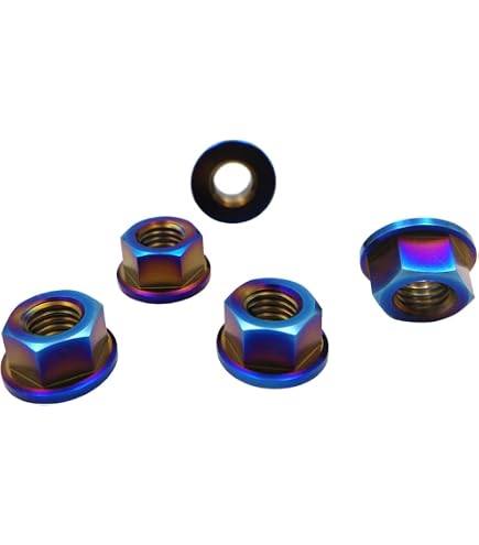 2pcs M8 Titanium Brake Disc Screw Bolts – 20/25/30mm, Burning Blue For Motorcycles