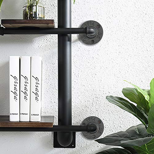 10Pcs 1/2-INCH Floor Flange Industrial Steel Malleable Cast Iron Pipe Fittings Retro Decor Furniture DIY BSP Threaded Hole By E-UNIONA