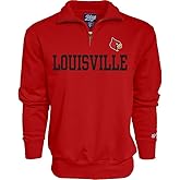 Blue 84 Men's Louisville Cardinals Quarter Zip Sweatshirt Team Color, Team Color, X-Large