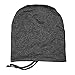 Satin Life Adjustable Drawstring Soft Slouchy Satin Lined Hat (Light Heather Gray)
