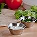 Individual Condiment Sauce Cups and Pan Scraper, Stainless Steel, 1.5 Ounce, 48-Pack