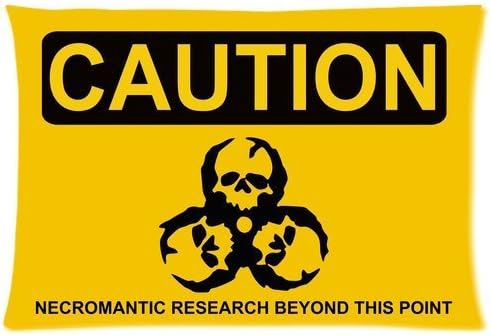 Stylish Biohazard Sign Caution Skull Halloween Custom Queen Size Pillowcase DIY Pillowslips Roomy in Size 20 * 30 Inch