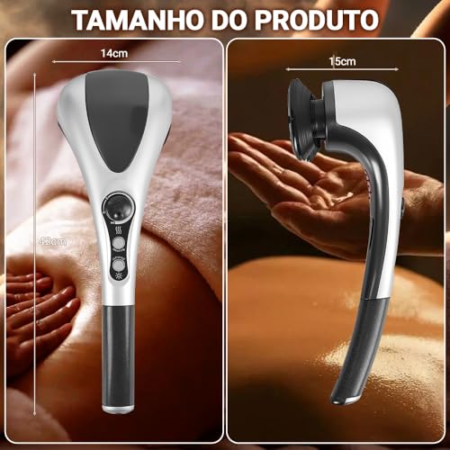 Massageador Eletrico 110-220V, Massageador Corporal, Aparelho de Massagem, Aparelho Massageador Eletrico Duplo, Massageador Elétrico Profissional