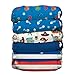 Charlie Banana 6 Piece Diapers with 12 Inserts Hybrid AIO, Ocean Flair