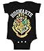 Harry Potter Unisex Baby Hogwarts Crest One Piece Snapsuit 6M Black