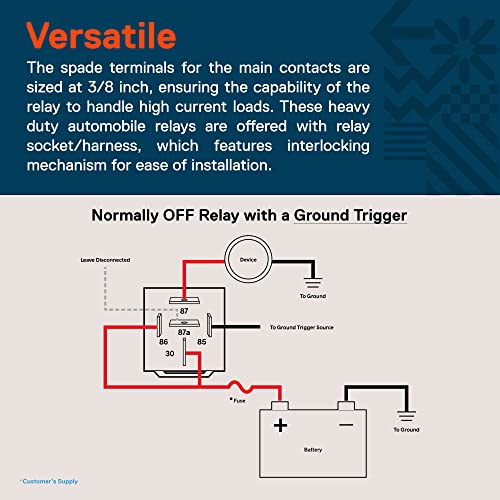 5 Pack Bosch Style 5Pin 12V Relay Kit [60/80 Amp Heavy Duty