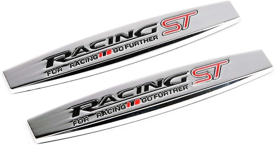 Tamaha 2pc Car Fender side Emblem Badge Decal rear trunk Sticker for Ford Racing ST logo focus 2 3 mk2 fiesta kuga mondeo ranger fusion