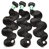 Msbeauty 7A Body Wave 3 Bundles of Brazilian Virgin Hair Weave Hair Human Bundles Natural Color Tangle-free