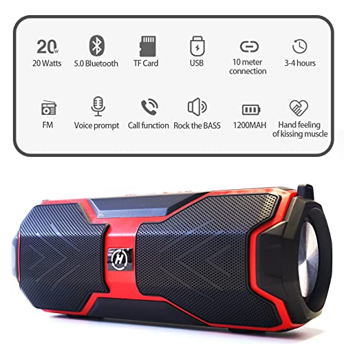 RUWQ Indoor and Outdoor Portable Bluetooth Speakers, Wireless Bluetooth Speakers, subwoofers, Fashionable and Cool Music Players