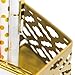 Blu Monaco Gold Desk Organizer for Women - 3 Piece Desk Accessories Set - Pen Cup, Magazine-File-Mail Holder, and Accessories Tray - Antique Gold Brass Finish Office Supplies Stationery Decor