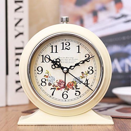 5 inches Creative Classic Nostalgic Alarm Clocks Home Decor Simple Metal Clock