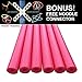 Oodles of Noodles Deluxe Foam Pool Swim Noodles - 6 Pack Red