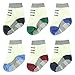 BABIBEAN Baby Boys Crew Socks Little Boys Fashion Variety Cotton Summer Breathable Soft Sock 6 Pairs WhiteChristmas Socks For Girls