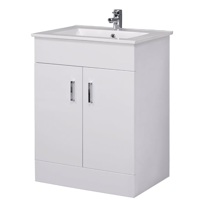 ValueBaths Linx Waschkommode, minimalistisch, 600 mm, Weiß