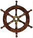 Medieval Replicas Brass Wheel Nautical Wooden Ship Wheel 12 inch, 12 in