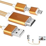 aceyoon Micro USB to HDMI Android Cord 1080P Mobile High Definition Link Cable 5 Pin to 11 Pin MicroUSB Adapter for Android Smart Phone or Tablets