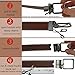 Men's Genuine Leather Dress Belt, Reversible Belt for Men Black/Brown Adjustable Size Up to Size 44