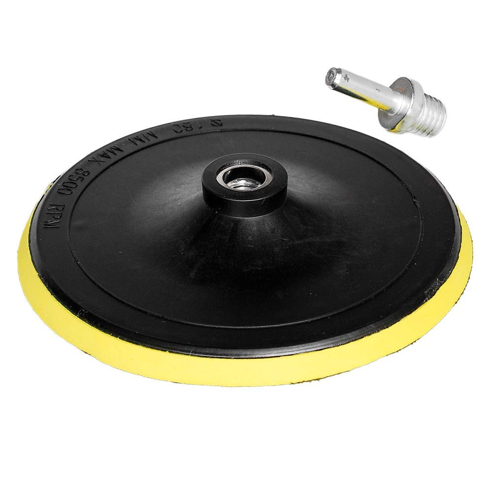 OxoxO 7-Inch/180mm Hook and Loop Backing Pad Orbital Sander Polisher Sanding Pad M14 Drill Adapter