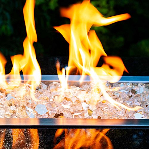 High Luster, 1/2" Reflective Tempered Fire Glass in Sunstorm Gold, 10 Pound Jar, by Celestial Fire Glass - Thumbnail 5
