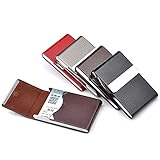 Ayliss offer Personalized Engraving service Bussiness Card Holder Top Quality Stainless Steel Leather Magnetic Shut