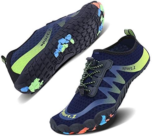 Wonesion Mens Womens Water Sport Shoes Quick Dry Aqua Socks Barefoot Outdoor Beach Swim Surf Pool Yoga Shoes