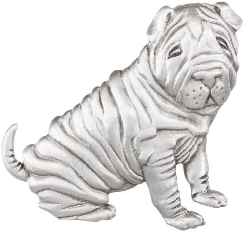 Animal World - Shar Pei Metal Pin Silver
