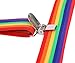 Livingston Suspenders for Men Cosplay Party Accessory Adjustable Elastic Rainbow Suspenders,Rainbow