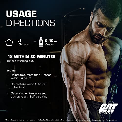 GAT Sport Nitraflex Advanced PreWorkout Powder, Increases Blood Flow, Boosts Strength and