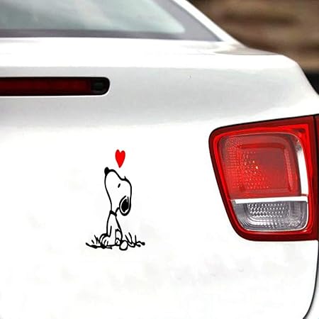 Amazon Cmハイアメリカンピーナッツコミックミゲルハリアーかわいい犬の漫画のキャラクタースヌーピーとウッドストックカーステッカー バンパーデカール ラップトップステッカー 車 バイク 車 バイク