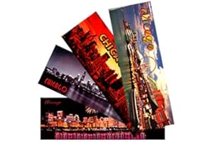 GREAT CHICAGO GIFTS Chicago Photo Magnets - Chicago Panoramic Magnet Set (Set of 4)