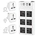 Yubi Power Power Strip w/ 6 Universal Sockets & 4 USB Ports - 100v - 220v / 250v - Surge Protection - Circuit Breaker + 3 Travel Adapter Plugs - Type B/C/G/I