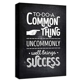 Canvas Wall Art Inspirational Quotes for Office Painting Artwork for Home Prints Framed - 12x18 inches