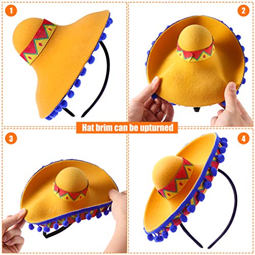 image for Unomor Cinco De Mayo Sombrero Headband, Fiesta Sombrero Party Hats Cos