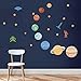 decalmile Wall Stickers Planets in Space Children Solar System Wall Decoration Bedroom Children Baby Living Room