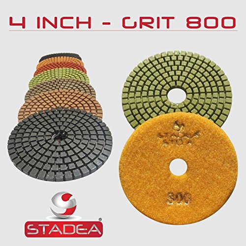 STADEA-Premium-Grade-Wet-4-Diamond-Polishing-Pads-Set-Rubber-Backer-For-GRANITE-MARBLE-STONE