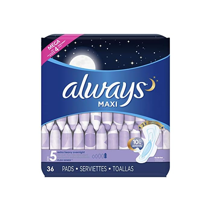 Always Maxi Feminine Pads with Wings for Women
