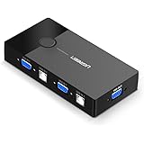 UGREEN USB KVM Switch Box 2 Port VGA Video Sharing Adapter 2 IN 1 OUT Manual Switcher with USB Cables for Computer, PC, Laptop, Desktop, Monitor, Printer, Keyboard, Mouse Control