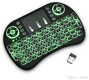 Backlit Wireless Mini Keyboard Air Mouse Touchpad for Samsung LG Smart TV Android Kodi TV Box, PC, Mac with Backlight - by Mega1Comp