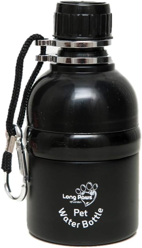 Other Long paws - Pet Water Bottle - Black - 250 ml, clear, SF6035-2 BLACK, 250ml